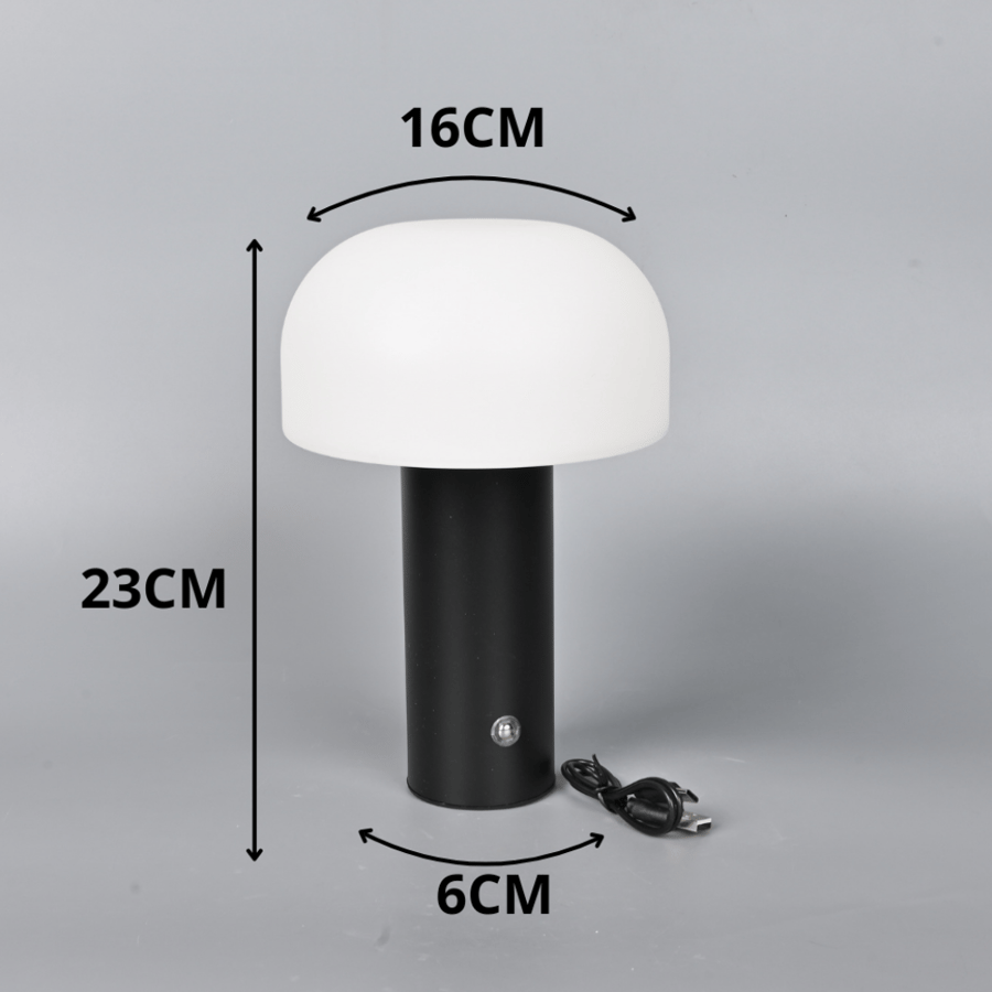 اباجورة LED نصف بيضاوية أنيقة لون اسود– إضاءة جانبية مودرن لغرف النوم والطاولات والديكور الداخلي