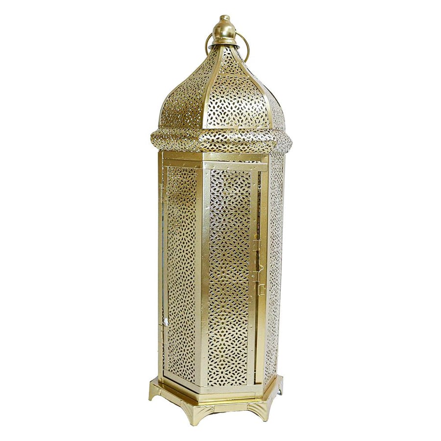 فانوس رمضان شموع ذهبي