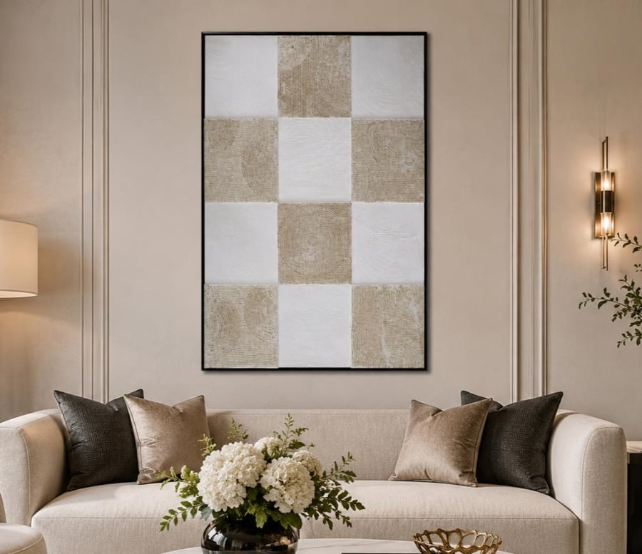 لوحة جدارية سيفارا فاخرة 120×80 سم بإطار أسود راقٍ بتصميم مودرن أنيق لتزيين جدران المنزل والفلل والاستراحات