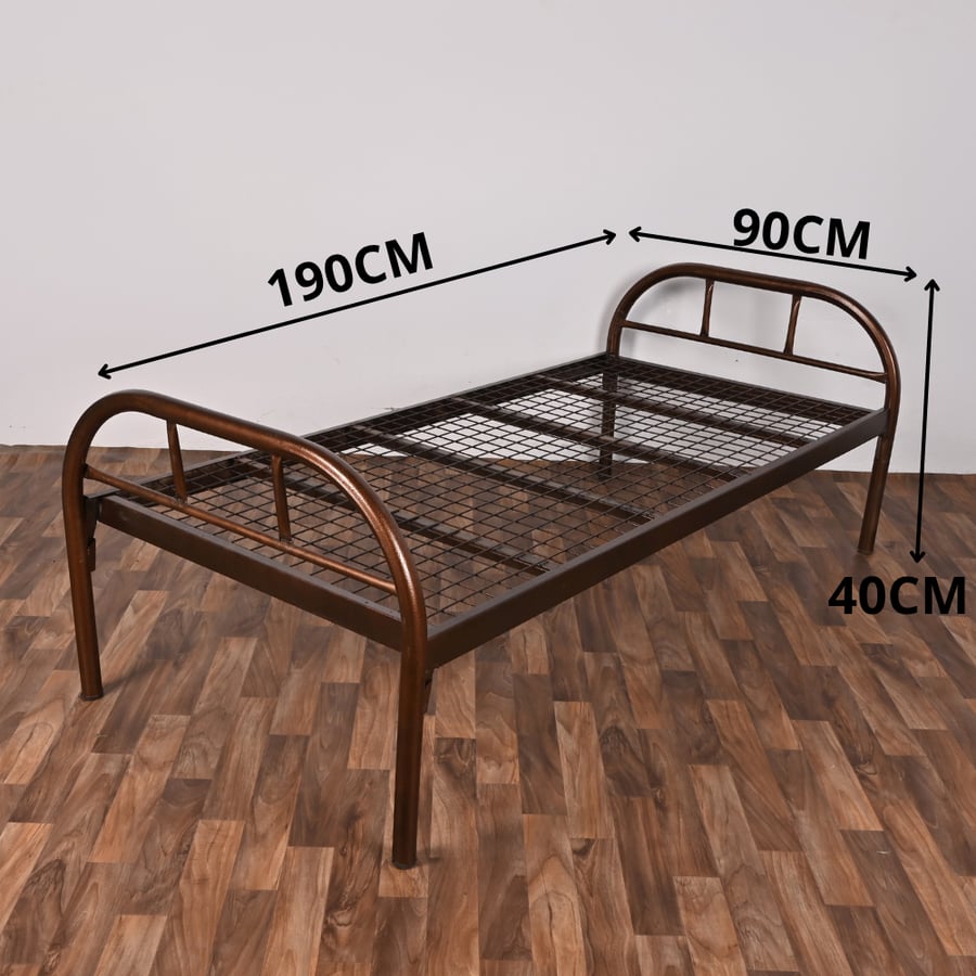 سرير 190*90*40 سم بني حديد - قوة ومتانة في التصميم