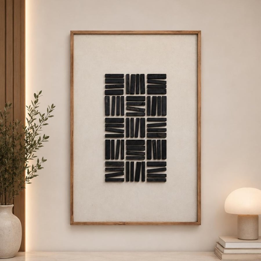 لوحة جدارية رونتيسا 80×120 سم – لوحة حائط فاخرة بتصميم مودرن وأنيق، ديكور جداري راقٍ لتزيين المنزل والمجلس وغرف المعيشة والمداخل، لوحة فنية عصرية