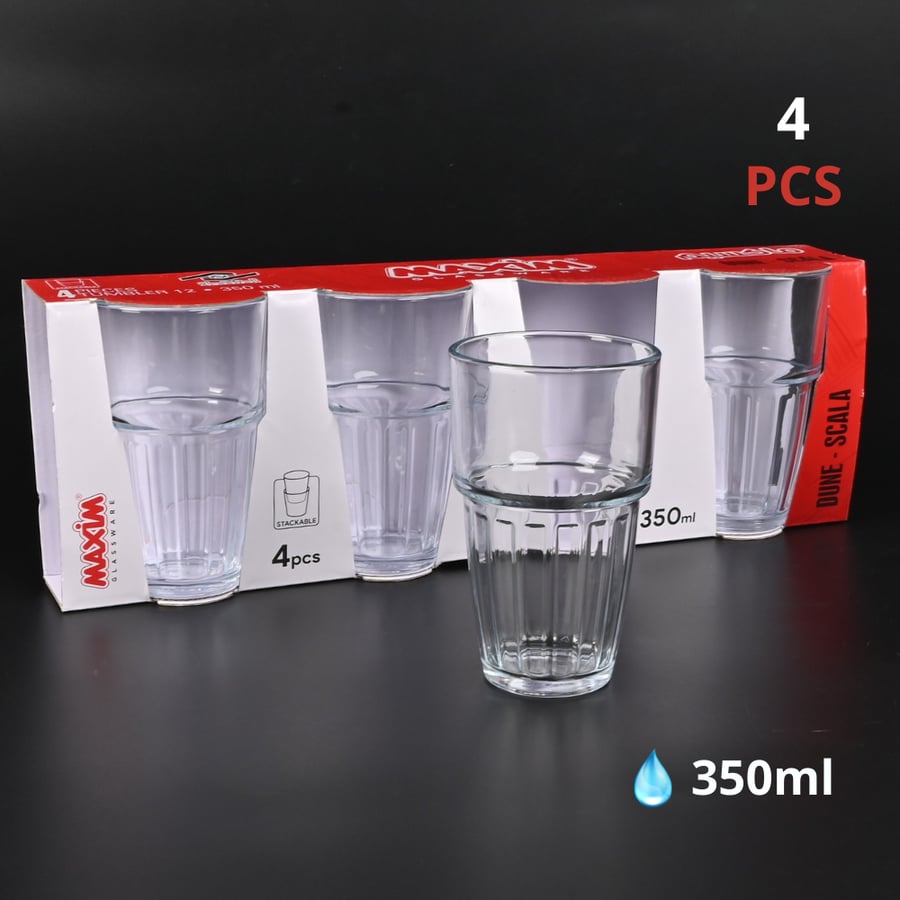 طقم كاسات شاي 4حبة كبير 12 اوز - طراز أ