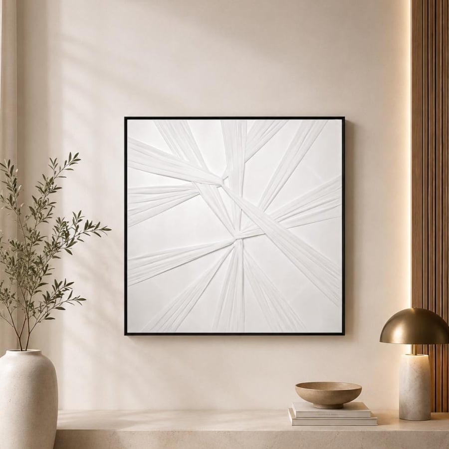 لوحة جدارية كريزايل 80×80 سم بإطار أسود – لوحة حائط مودرن فاخرة بتصميم عصري راقٍ لديكور المنزل والمجالس وغرف المعيشة