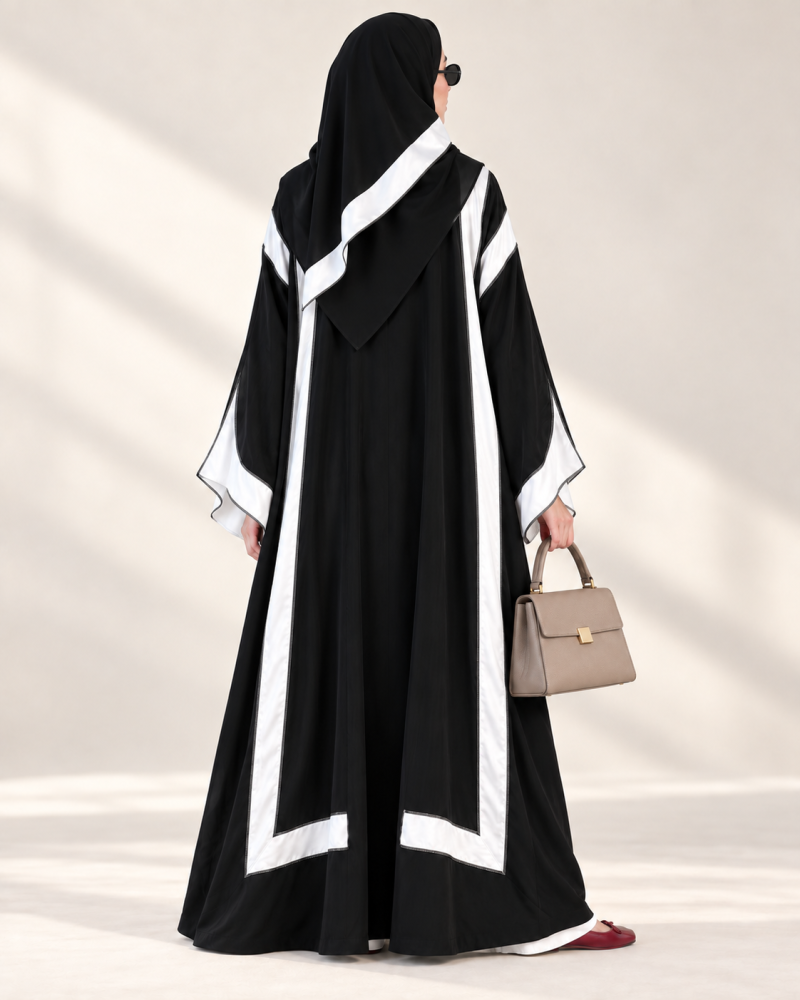 عباية ابيض و اسود