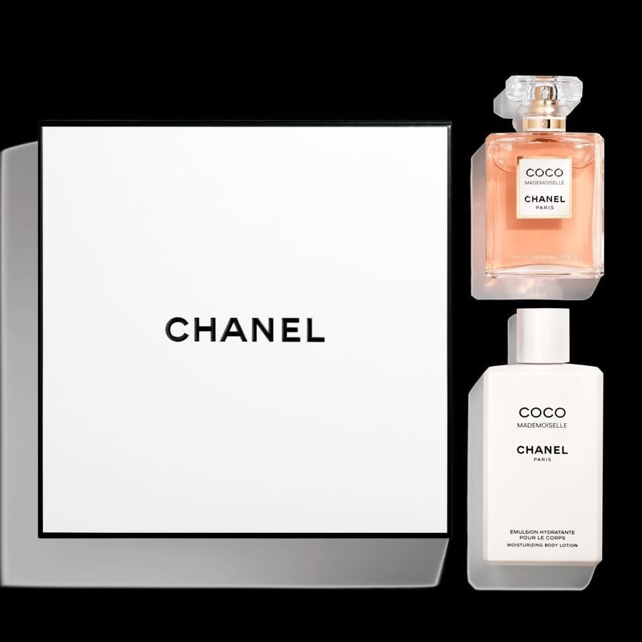 اطقم هدايا عطر كوكو شانيل أو دي بارفيوم 100 مل مع زيت للجسم 250 مل