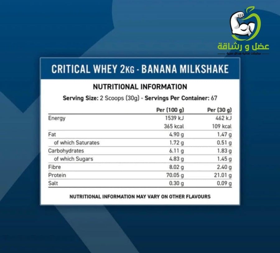 كريتيكال واي بروتين 2 Kg