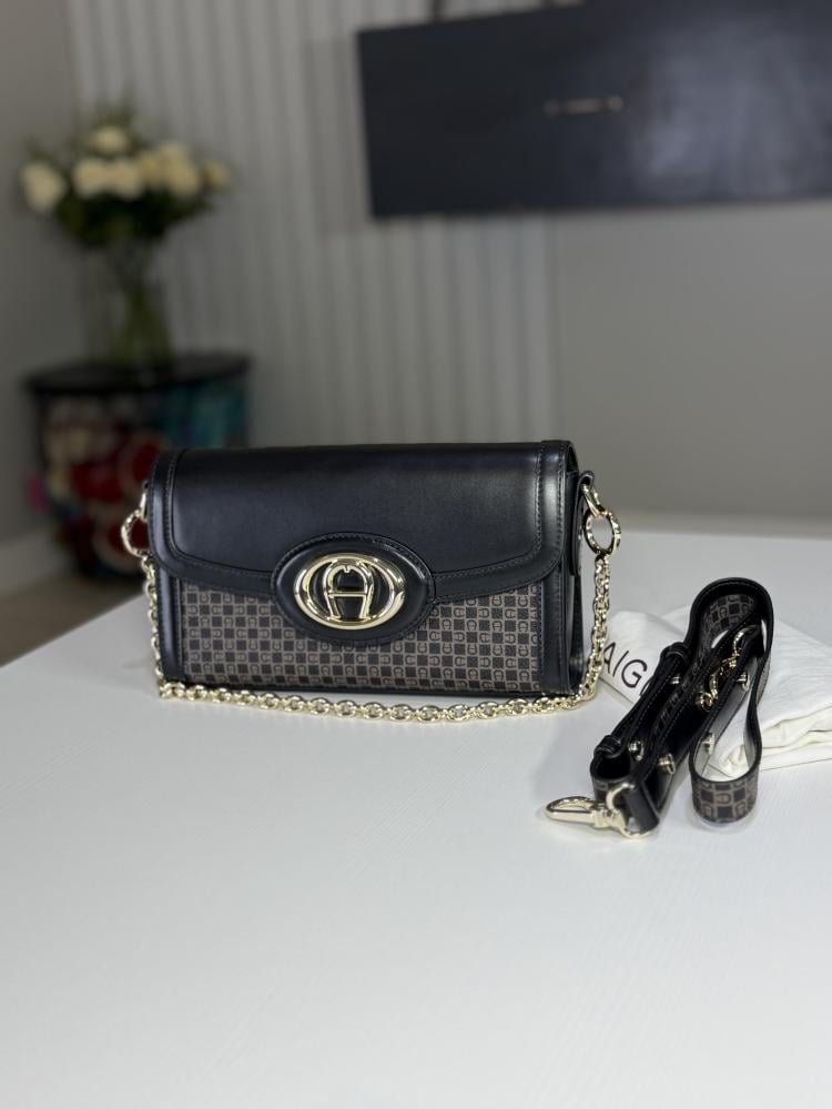 حقيبة اجنر لويزا دانينو ميني S Aigner shoulder danino black bag