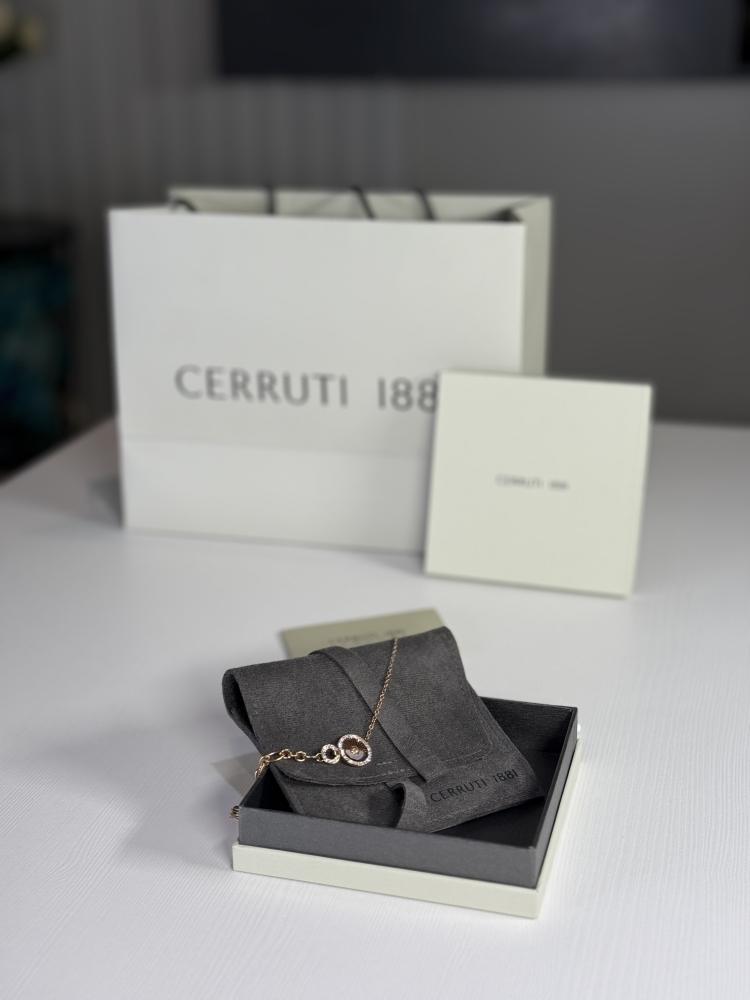 اسوار شيروتي روز قولد مرصع بالاحجار CERRUTI Rose Gold Stainless Steel Bracelet