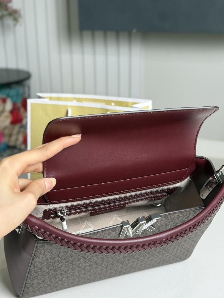 كارلي ساتشل ليميتد ادشن باللون البرجندي والبني السجنشر karlie medium brown burgundy