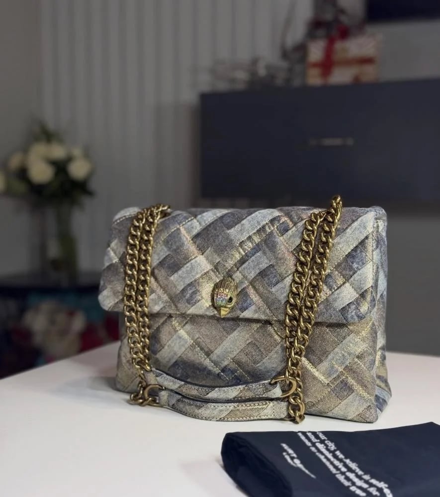 كرت جيجير ليميتد ادشن شولدر Kensington Metallic Denim Shoulder Bag