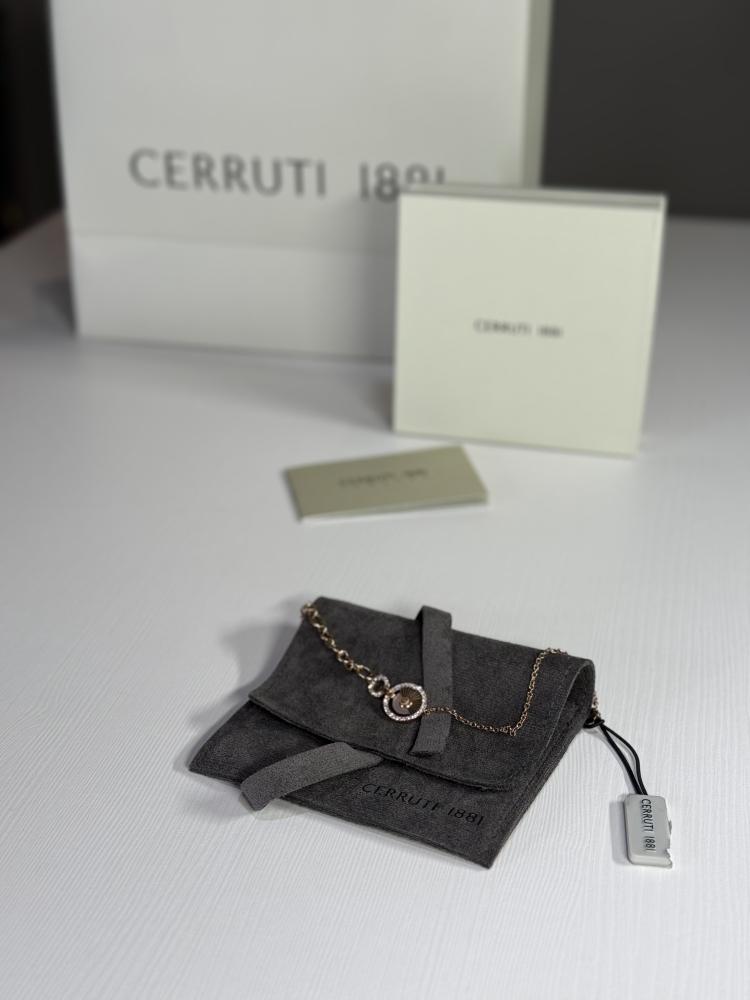 اسوار شيروتي روز قولد مرصع بالاحجار CERRUTI Rose Gold Stainless Steel Bracelet
