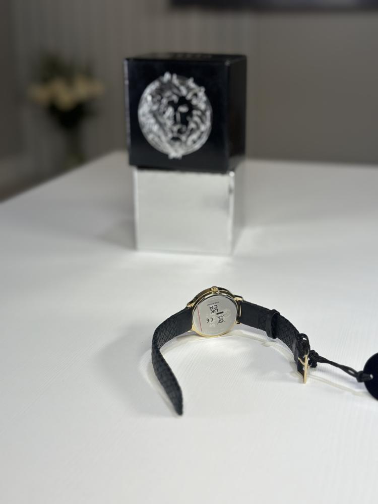ساعة افرسس فرزاتشي مرصعه بكريستال وجلد اسود متداخل  VSPLK1220 Leather Black Golden- اسود/ ذهبي