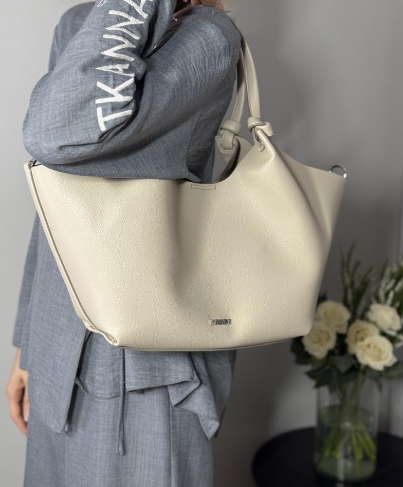 توت دكني ميديم باولا لايت ستون PAULA MD TOTE light stone DKNY