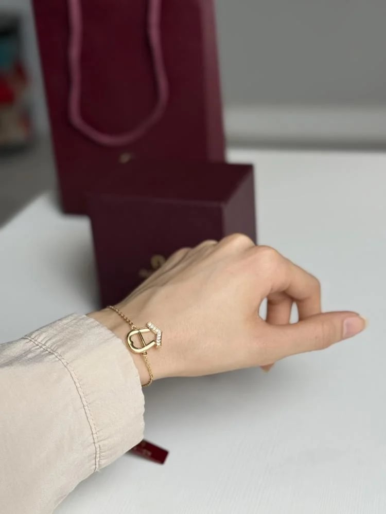 اجنر اسواره فاشن بالسهم ذهبي بالكريستال FASHION BRACELET gold arrow