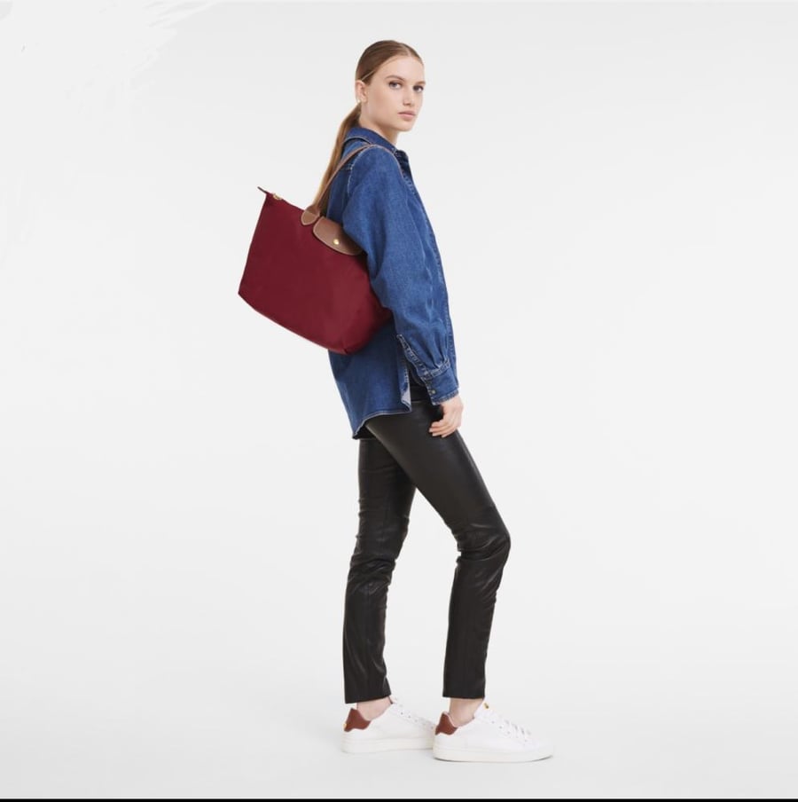 لونشان توت لون عنابي LE PLIAGE ORIGINAL M TOTE