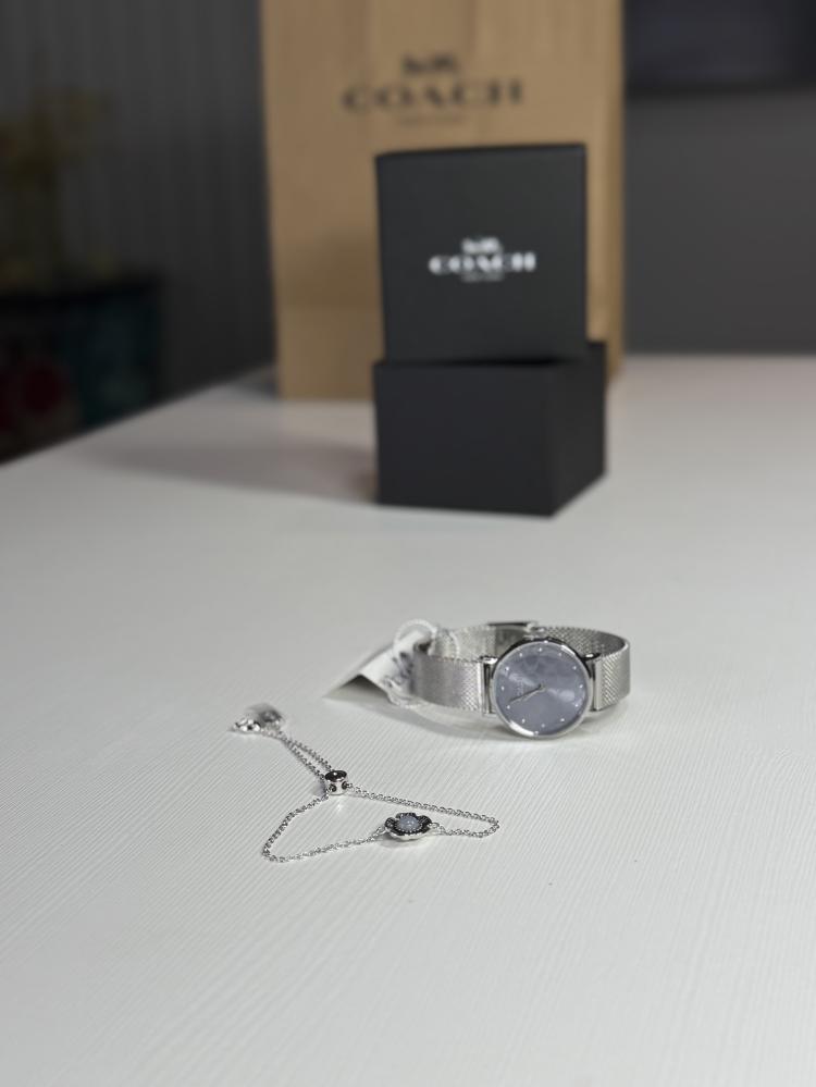 ساعة كوتش طقم ساعة بيري مع اسوار coach perry watch set