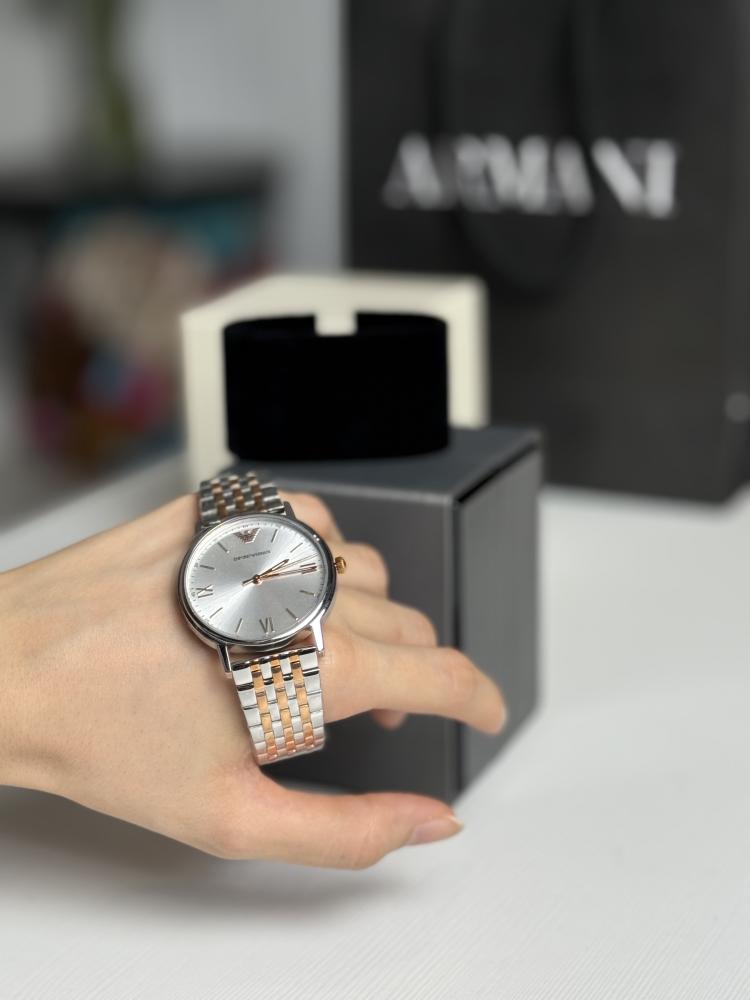 ساعة ارماني تو تون 41mm Armani men watch two tone