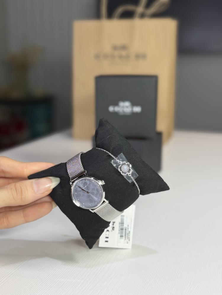 ساعة كوتش طقم ساعة بيري مع اسوار coach perry watch set