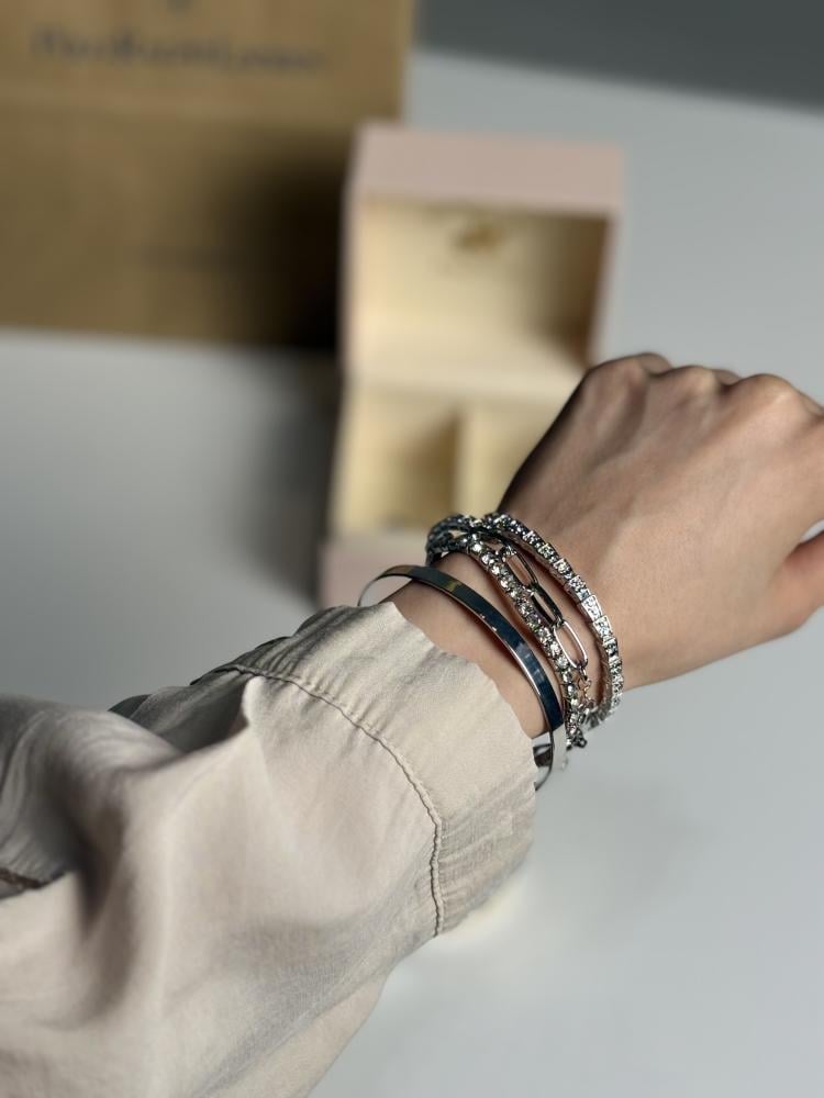طقم ساعة بولو مع اساور وساعه فضي polo watch set silver bracelets