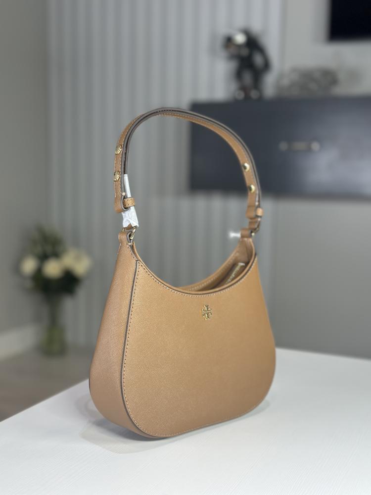 توري برتش شنطة كتف ايمرسون emerson shoulder bag-  بني / ذهبي