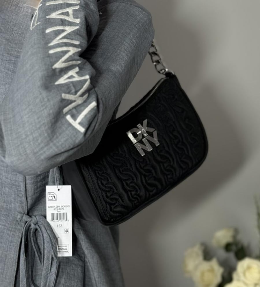 شنطة دكني لورينا هوبو سمول بوليستر سجنشر DKNY LORENA SHOULDER BAG