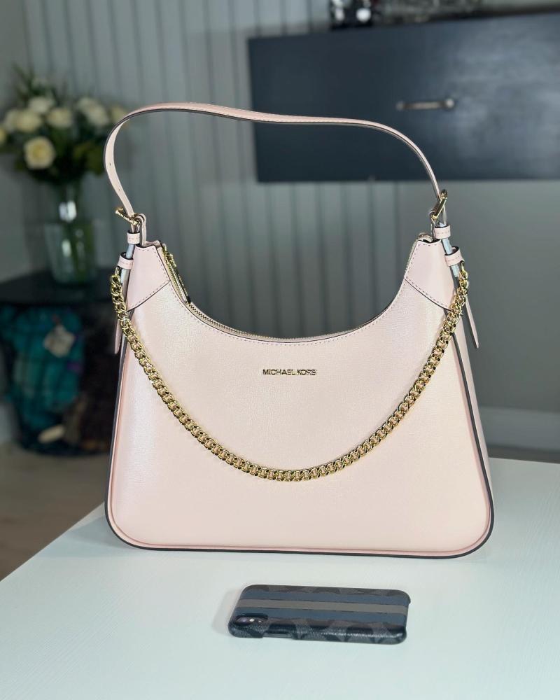 مايكل كورسwilma shoulder bag powder blush ميديم ويلما كتف- وردي/ ذهبي