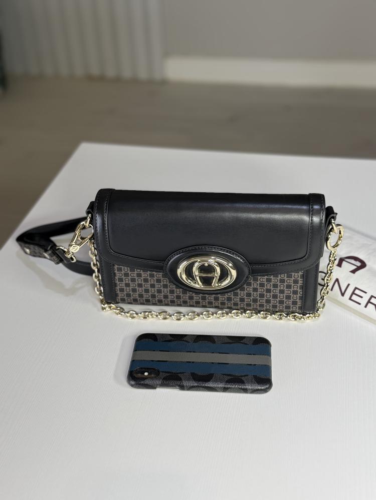 حقيبة اجنر لويزا دانينو ميني S Aigner shoulder danino black bag