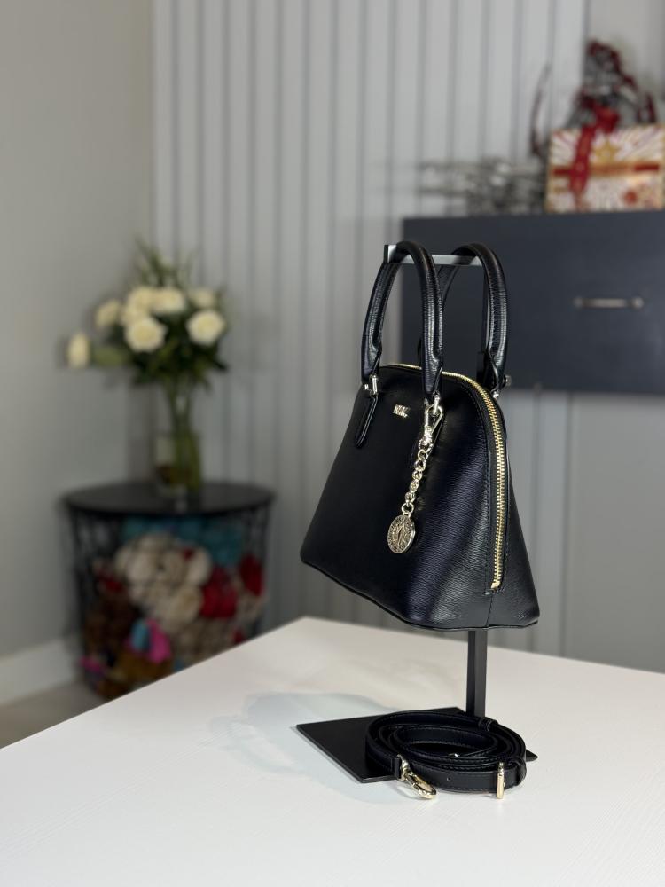 شنطة دكني براينت دوم جلد اسود BRYANT DOME SATCHEL