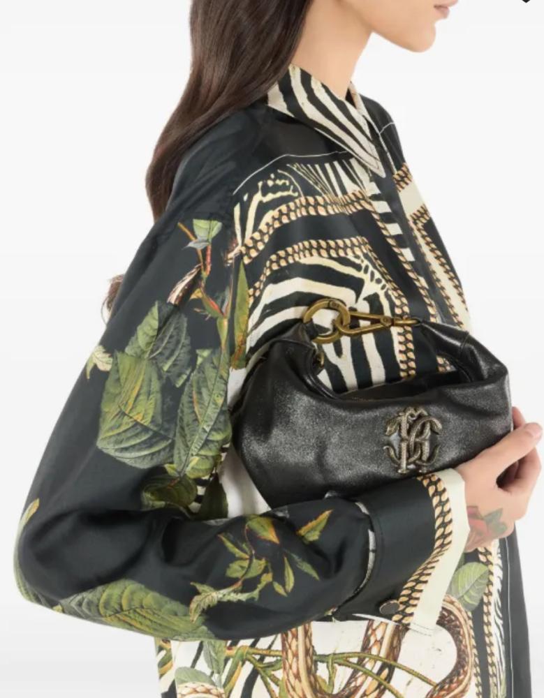 ربرتو كفالي هوبو بلون اسود roberto cavalli hobo black bag