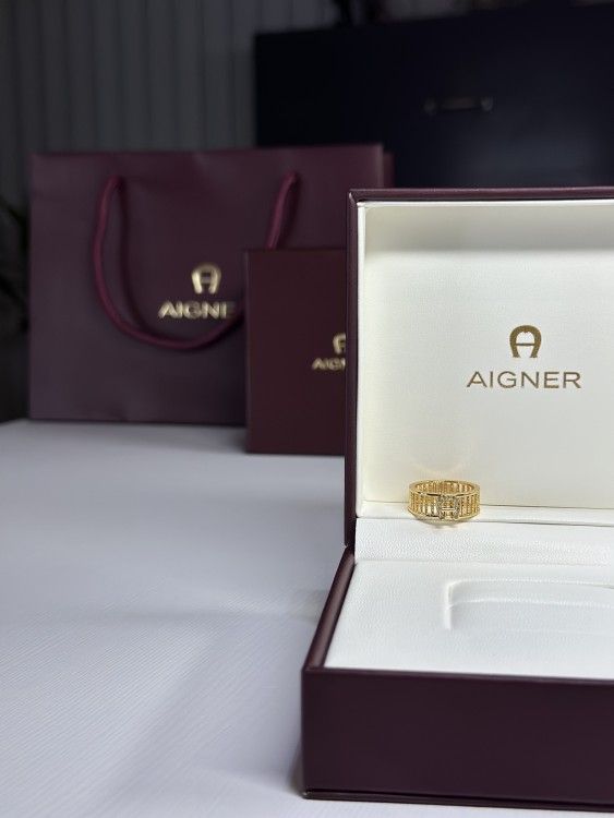 دبلة اجنر مخططه بكريستال A- ذهبي