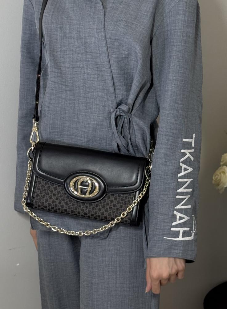 حقيبة اجنر لويزا دانينو ميني S Aigner shoulder danino black bag