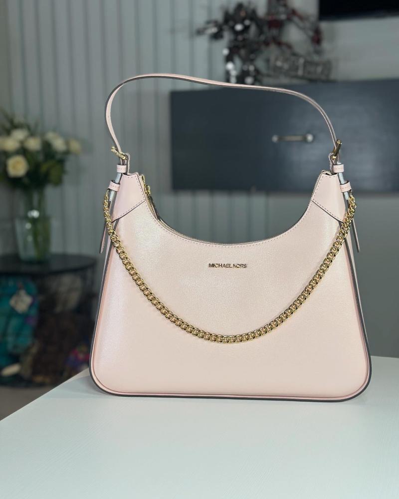 مايكل كورسwilma shoulder bag powder blush ميديم ويلما كتف- وردي/ ذهبي