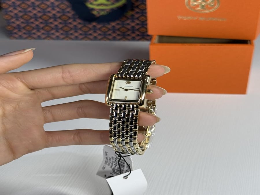ساعة توري MINI ELEANOR WATCH ميني ايلانور بلونين فضي وذهبي