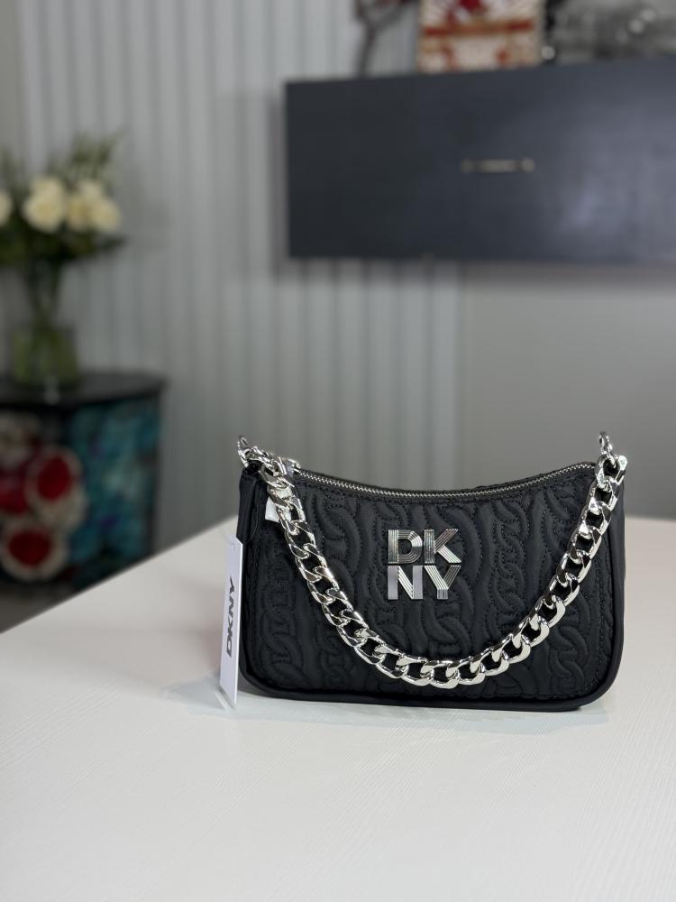 شنطة دكني لورينا هوبو سمول بوليستر سجنشر DKNY LORENA SHOULDER BAG