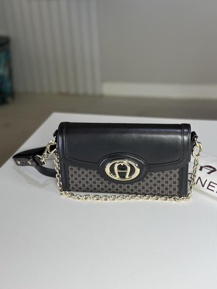 حقيبة اجنر لويزا دانينو ميني S Aigner shoulder danino black bag