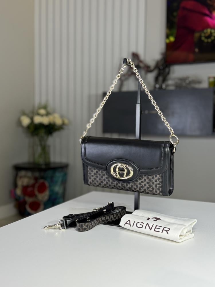 حقيبة اجنر لويزا دانينو ميني S Aigner shoulder danino black bag