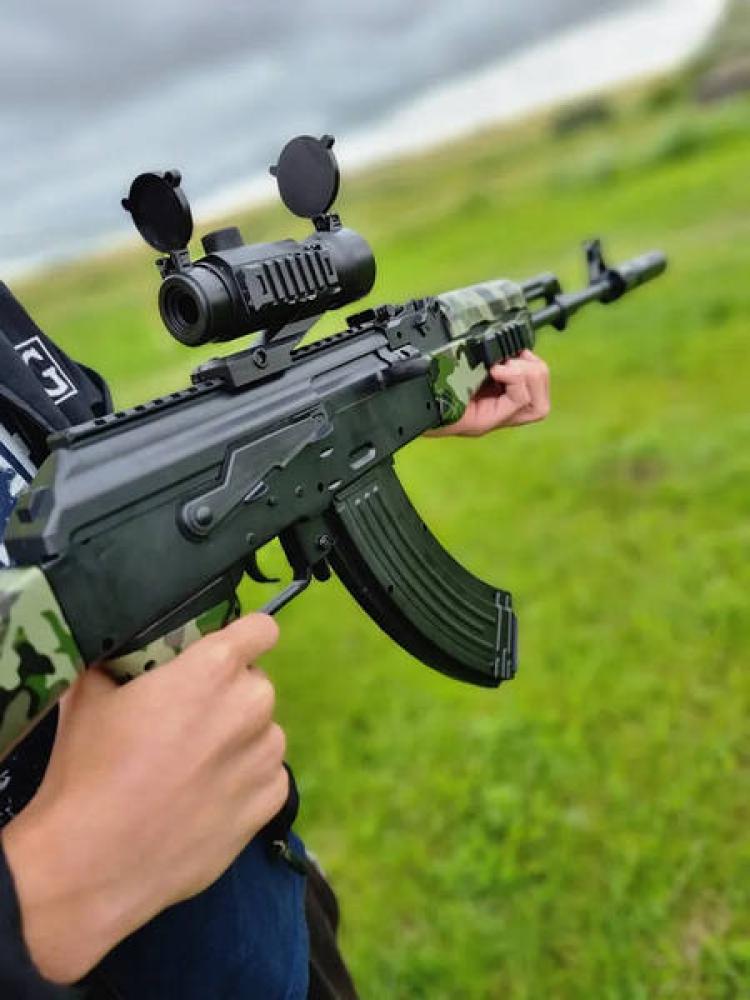 رشاش جل بلاستير AKM 47 جيشي حديد وبلاستيك وزن ثقيل