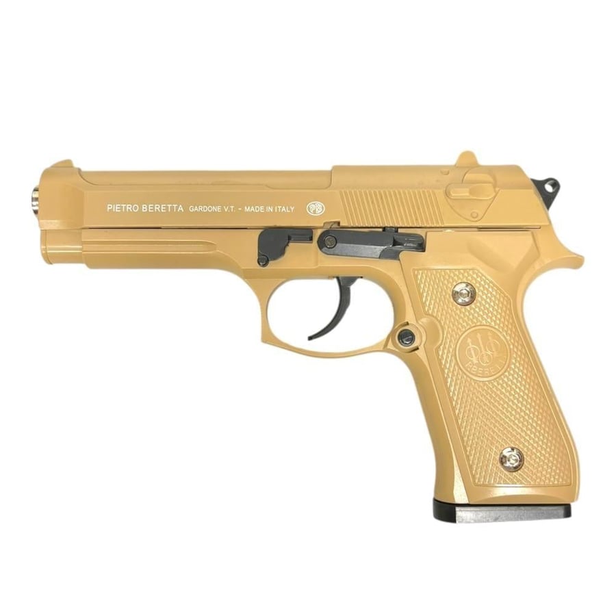 مسدس بريتا الايطاليBERETTA خرز 6مل  حديد وبلاستيك بمخزن مشط لون رملي