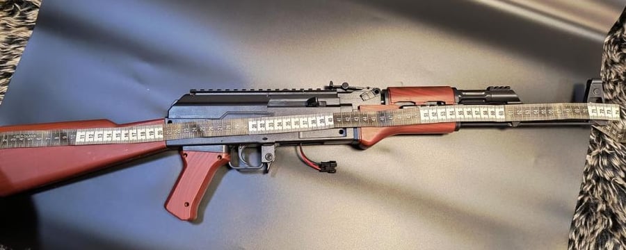 رشاش خرز تكتيكي  AK-S2 خرز صلب ومائي كهرباء 75 سم