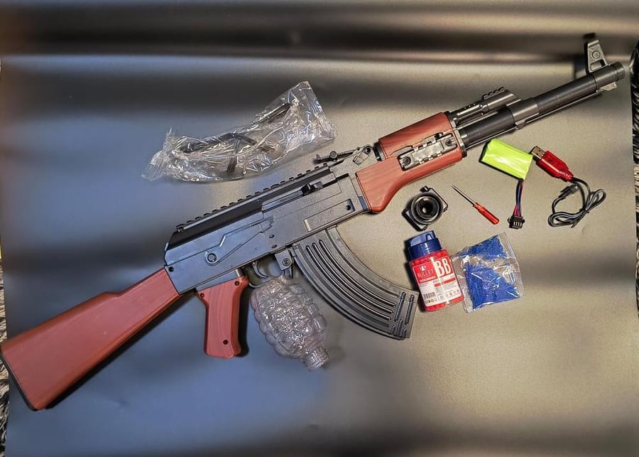 رشاش خرز تكتيكي  AK-S2 خرز صلب ومائي كهرباء 75 سم