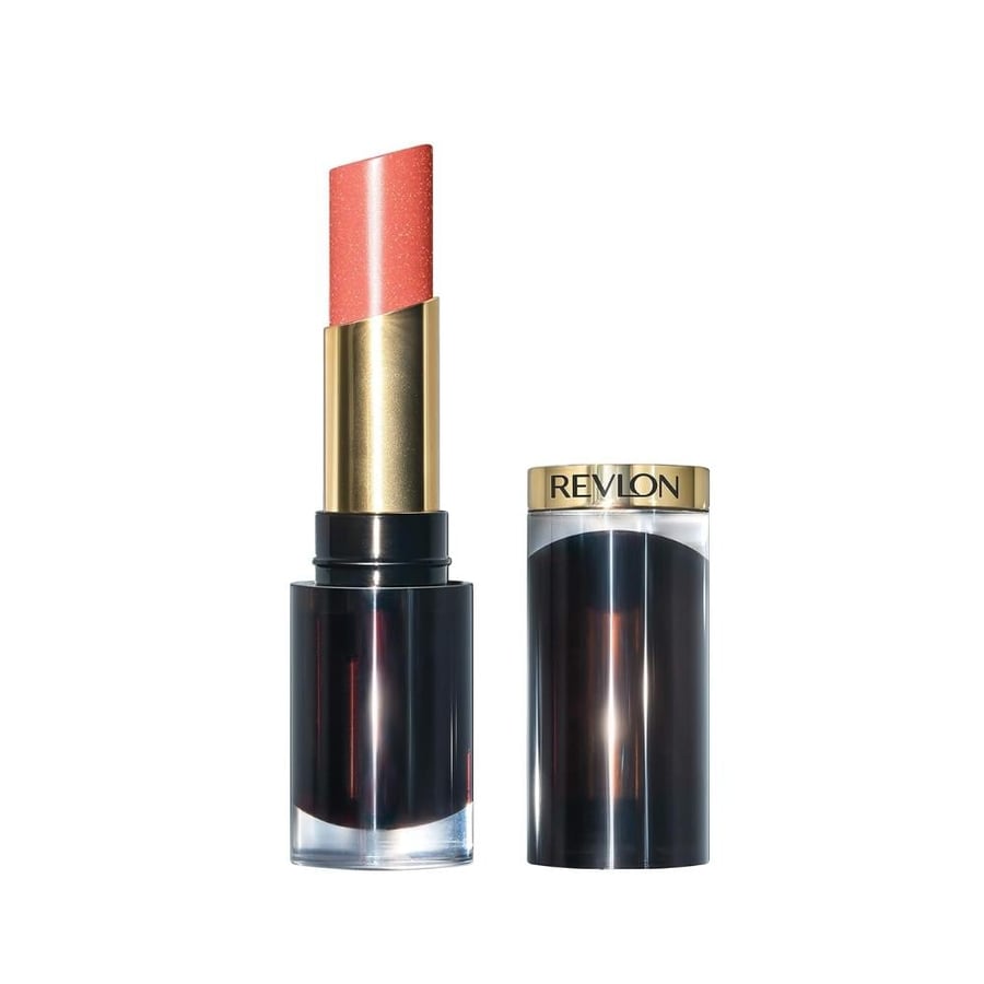 Glossy lipstick with ultra-shine glossy finish, moisturizing creamy formula, shade 019 Dewy Beach, Revlon, 3.1 grams