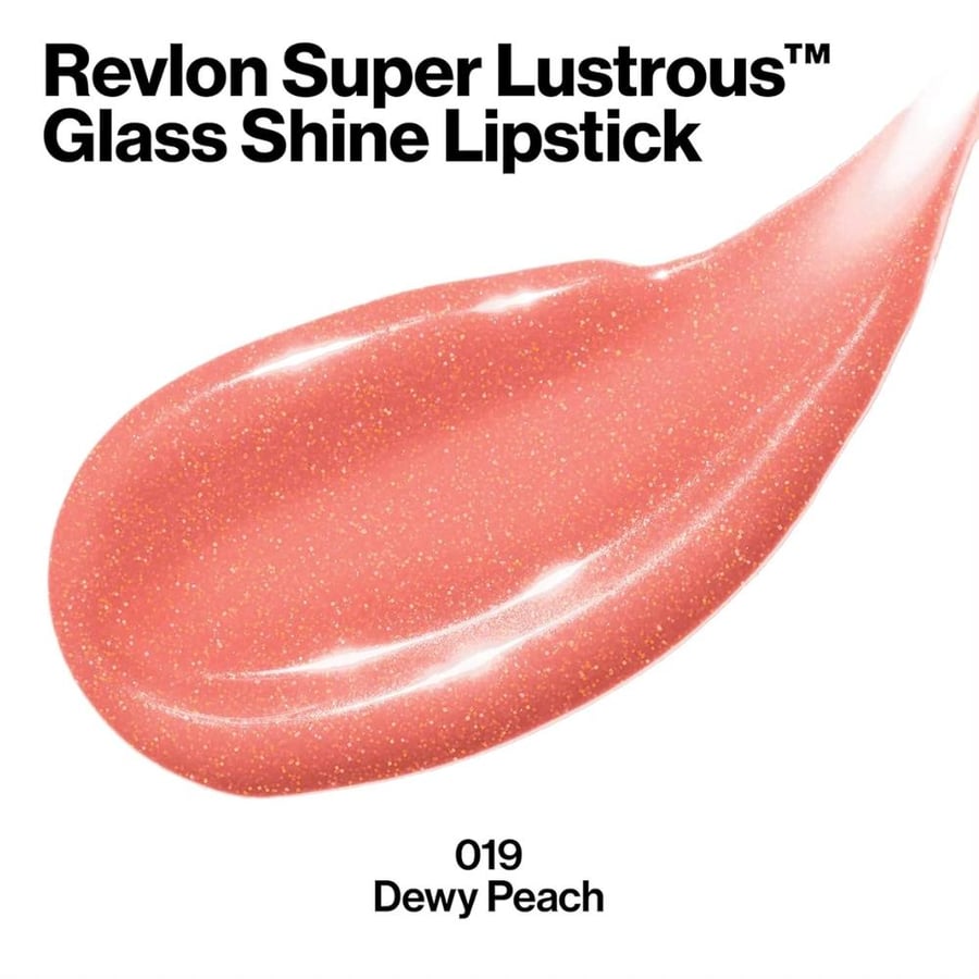 Glossy lipstick with ultra-shine glossy finish, moisturizing creamy formula, shade 019 Dewy Beach, Revlon, 3.1 grams