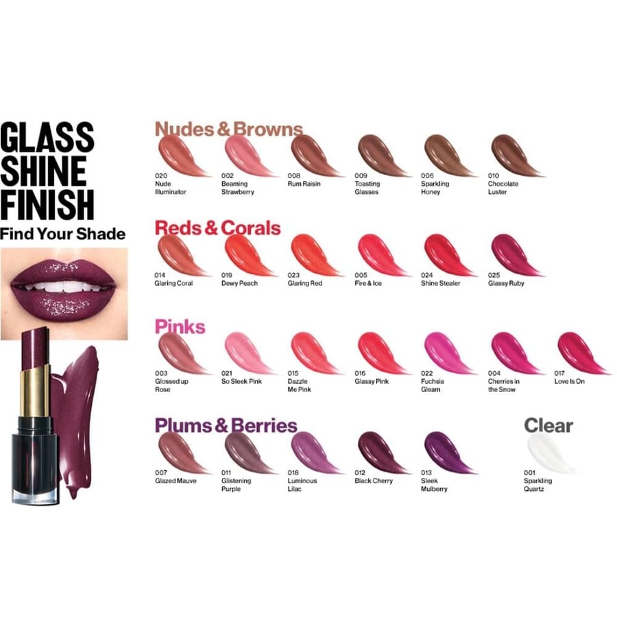 Glossy lipstick with ultra-shine glossy finish, moisturizing creamy formula, shade 019 Dewy Beach, Revlon, 3.1 grams
