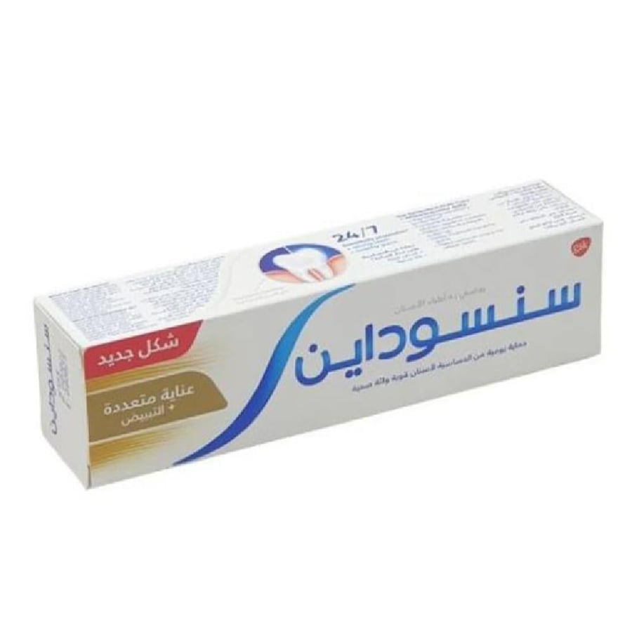 معجون أسنان عناية متعددة مع تبييض الاسنان من سنسوداين 100 مل