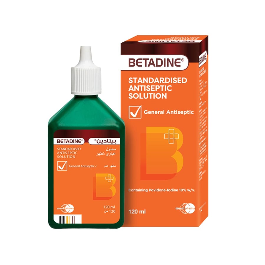 محلول مطهر للجروح من بيتادين 120 مل