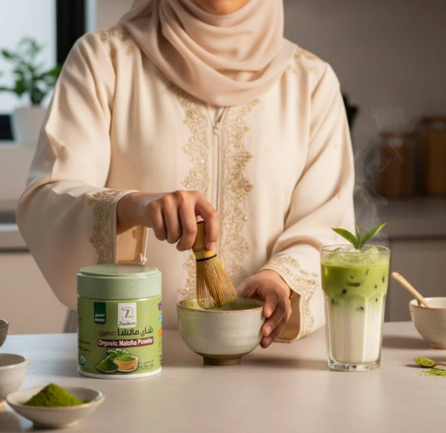 شاي الماتشا العضوي من زادنا - درحة احتفاليه