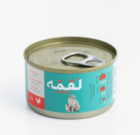 لقمه دجاج بالمرق طعام للقطط 85g