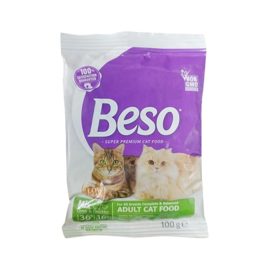 Biso Complete and Balanced Dry Food with a Mixture of Lamb and Chicken for Adult Cats 100g