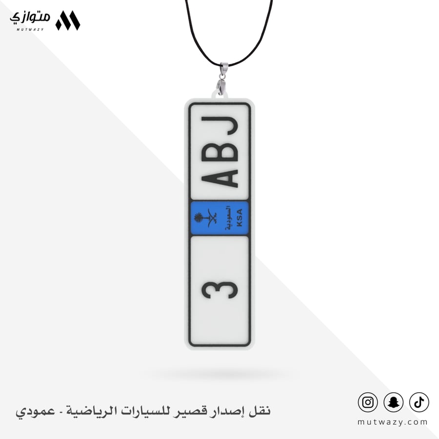 تعليقة بشكل لوحة سيارة الإصدار القصير للسيارات الرياضية