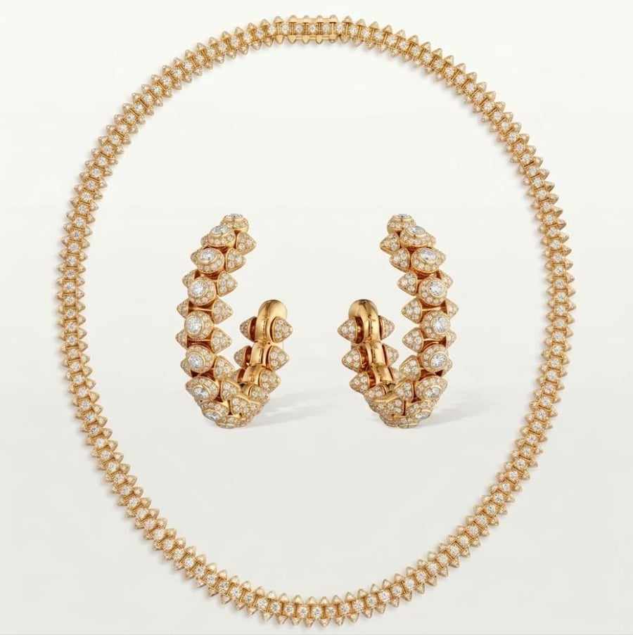 طقم كارتييه Clash de Cartier – قلادة وحلق جولد